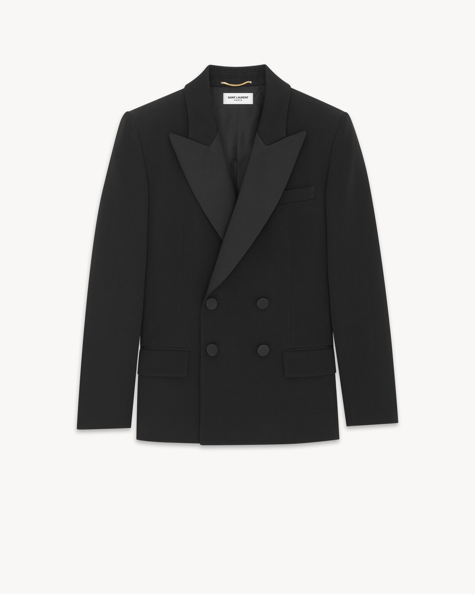 Tuxedo jacket in GRAIN DE POUDRE | Saint Laurent | YSL.com