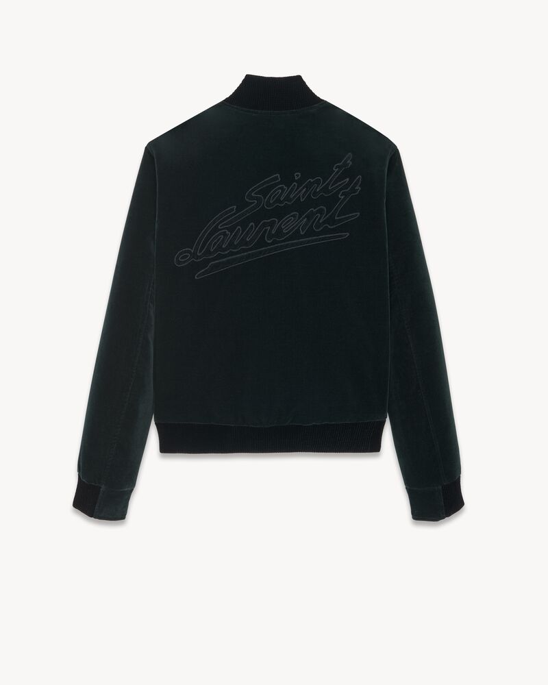 Saint Laurent teddy jacket in cotton velvet, Saint Laurent