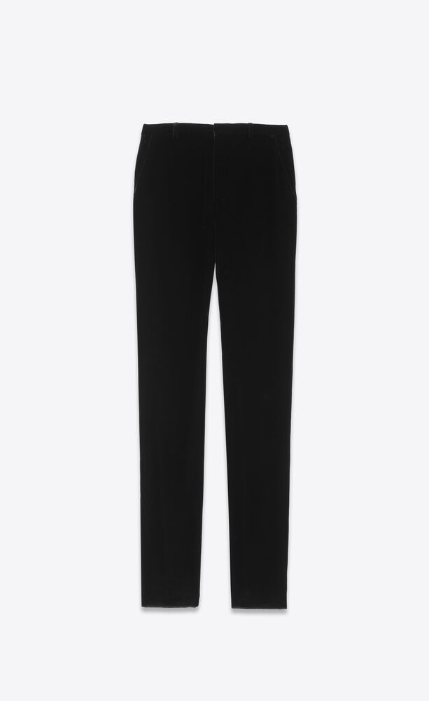 high-waisted pants in velvet