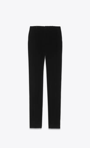 high-waisted pants in velvet
