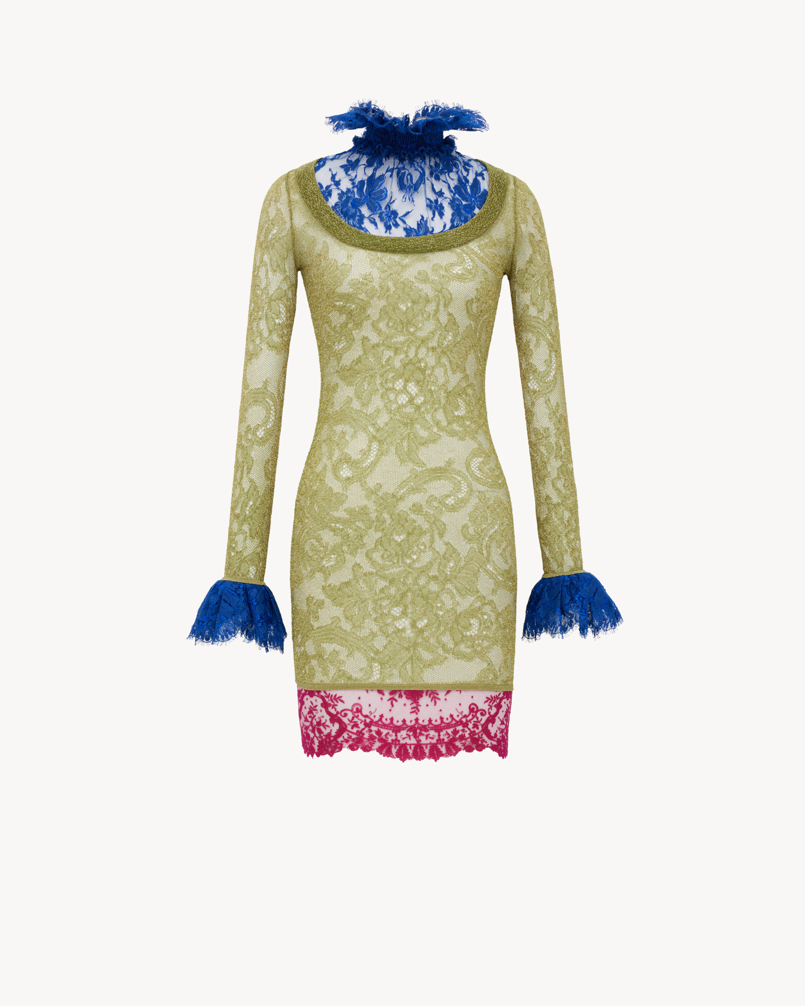 dress in lace knit