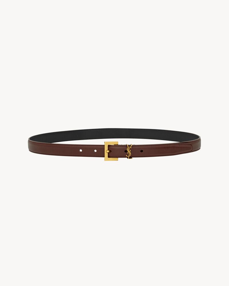 CASSANDRE thin belt in smooth leather