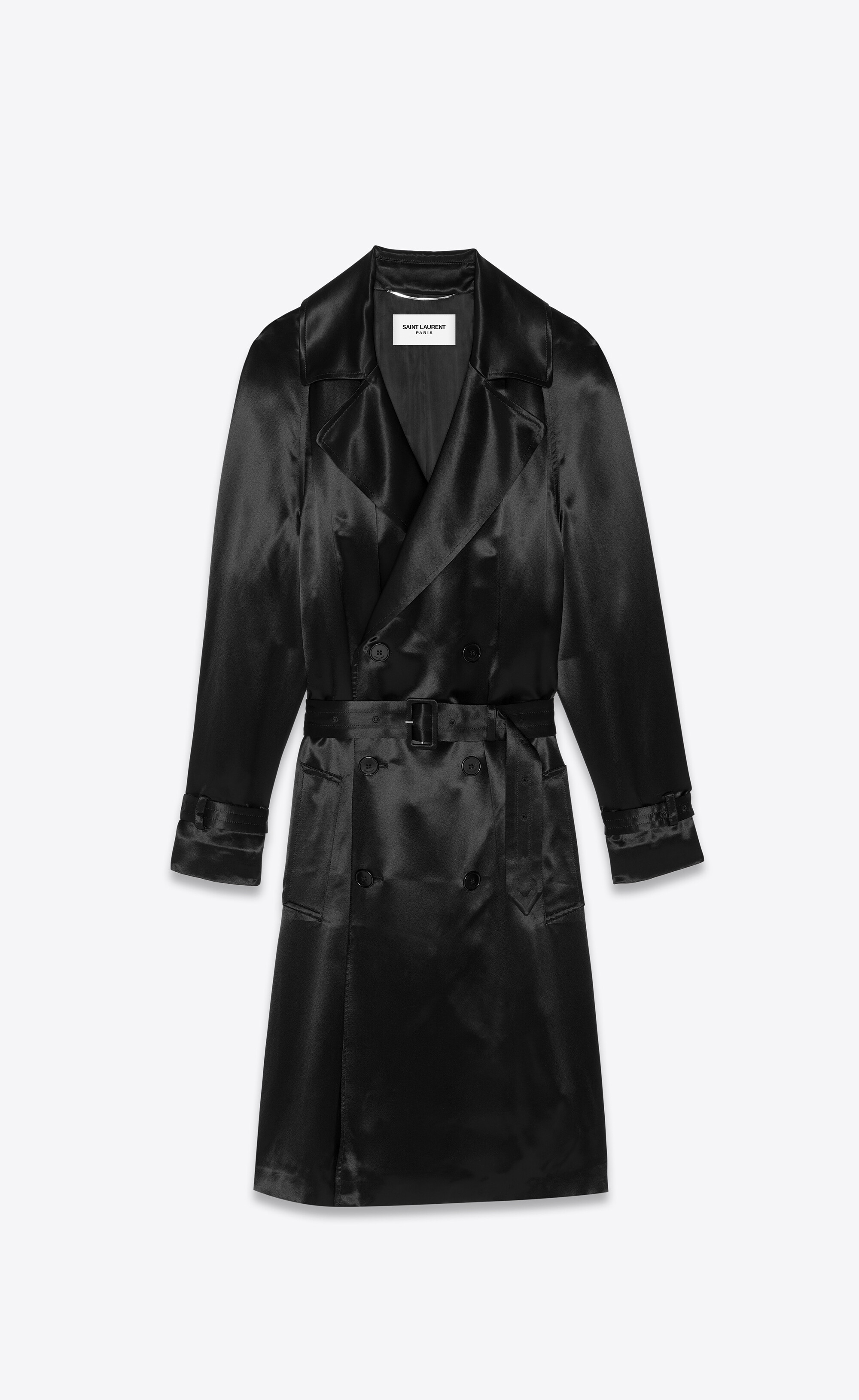 saint laurent leather trench coat