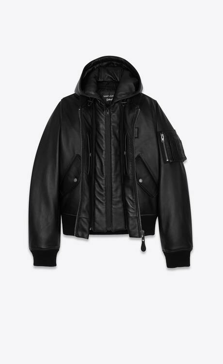 Schott bomber jacket in smooth leather | Saint Laurent | YSL.com