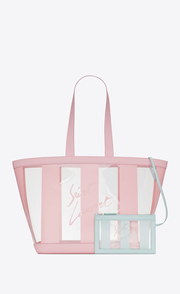 Victoria'S Secret Pink Neon Hot Pink White Logo Zip Tote Bag