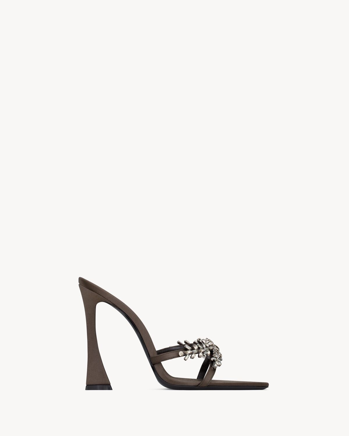 Mule LIZ in crêpe satin con strass