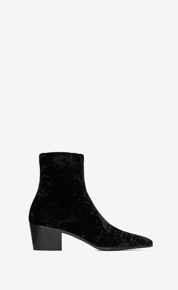 vassili zipped boots in velvet