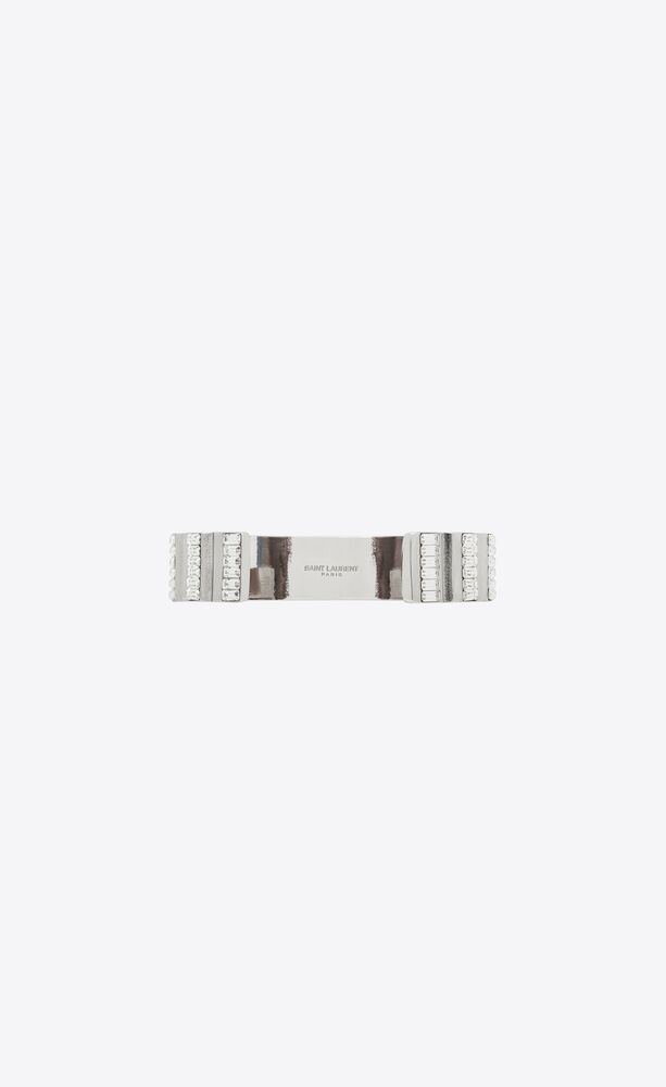 Odeon Rhinestone Bracelet in Silver - Saint Laurent