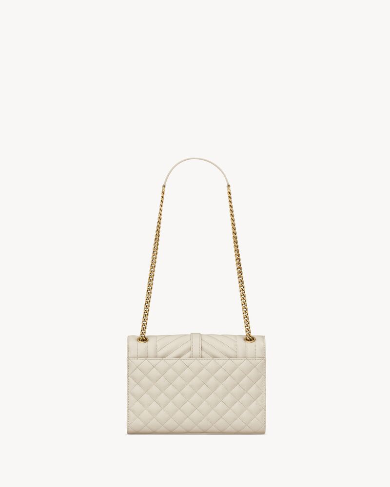 ENVELOPE MEDIUM IN QUILTED GRAIN DE POUDRE EMBOSSED LEATHER