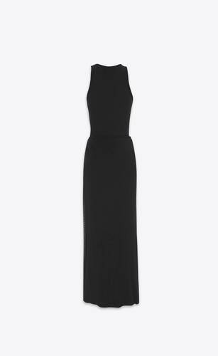 Cover-up dress in stretch tulle | Saint Laurent | YSL.com