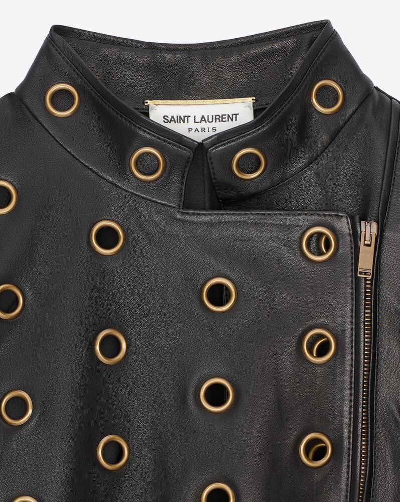 Smocked jacket in lambskin | Saint Laurent | YSL.com