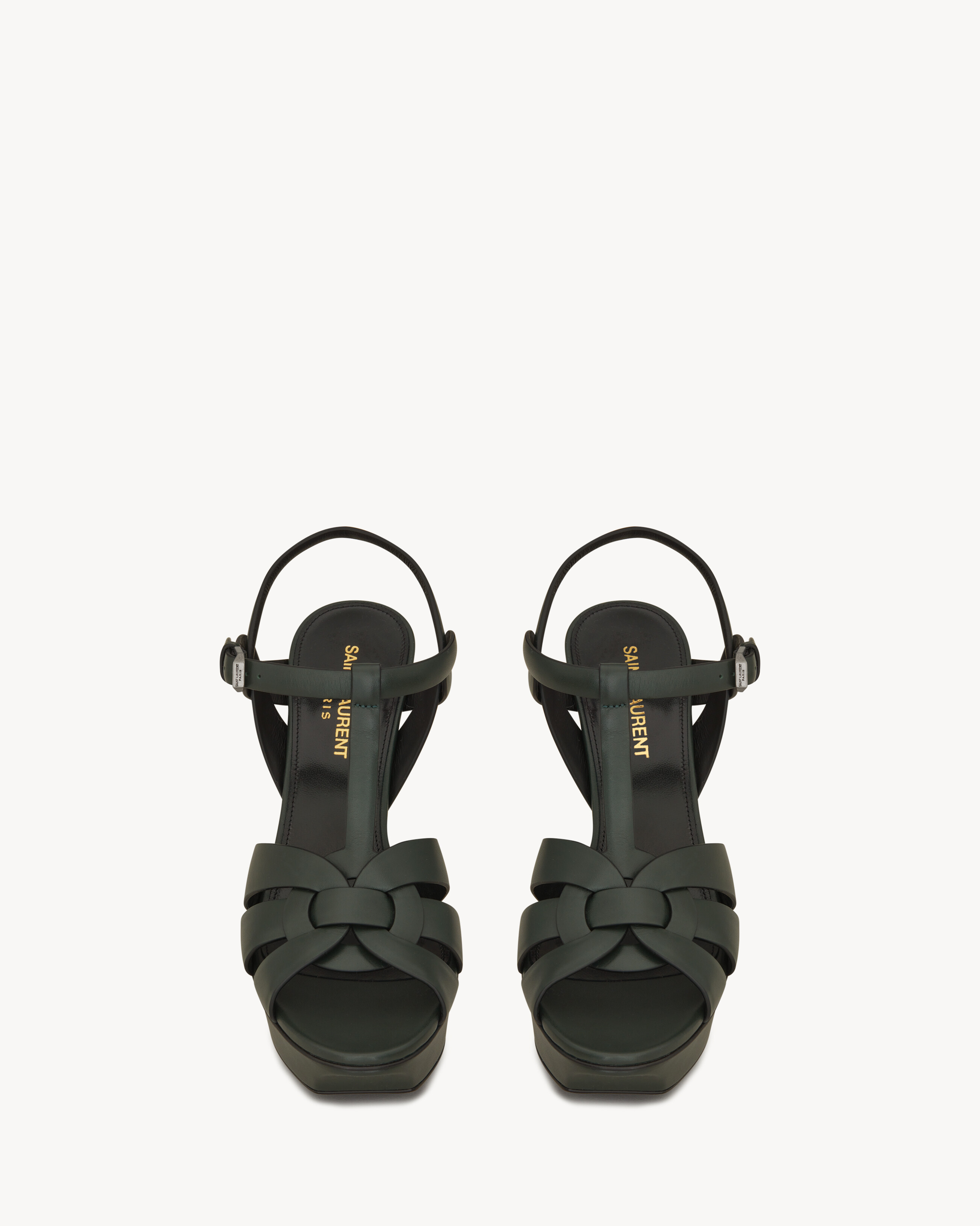 TRIBUTE PLATFORM SANDALS IN SMOOTH LEATHER
