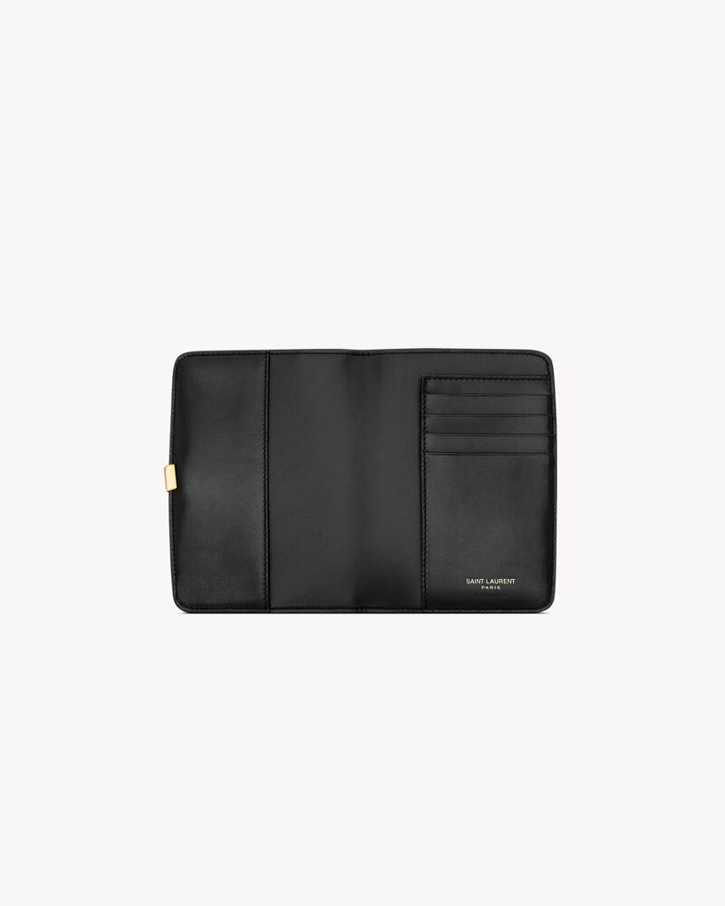 VOLTAIRE passport case in BOX SAINT LAURENT