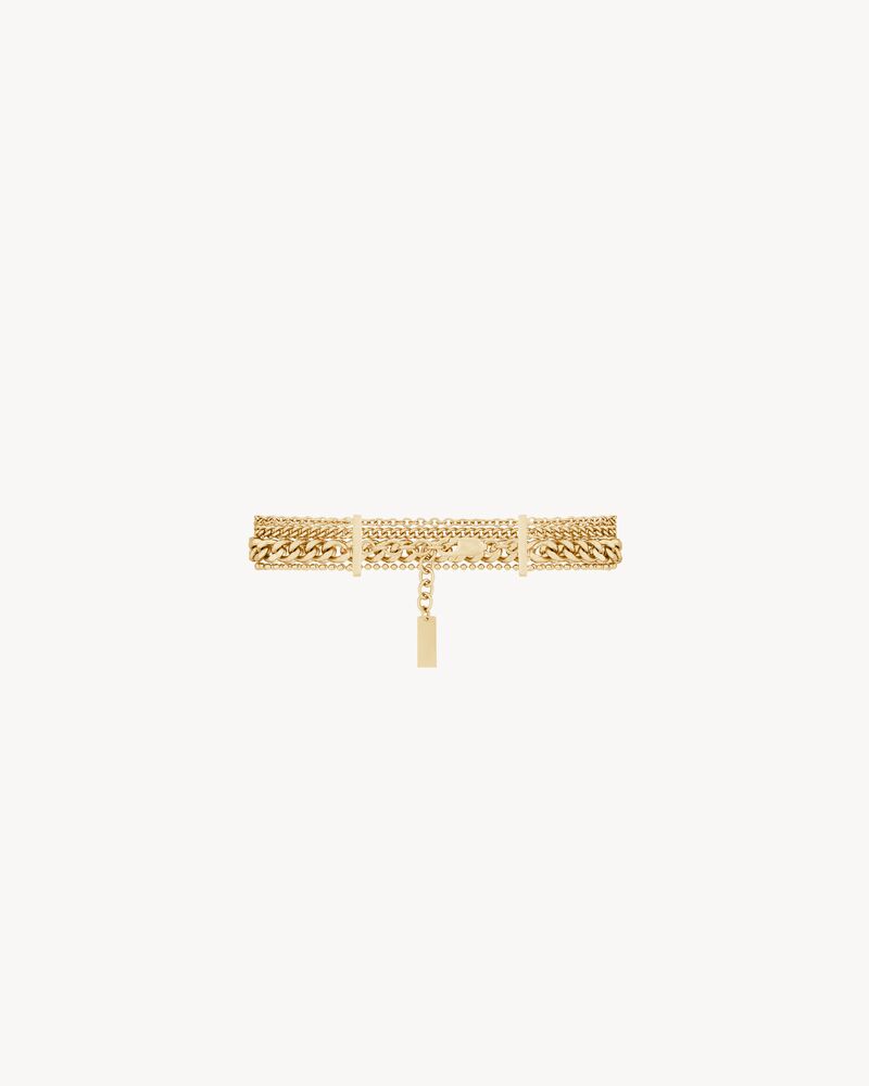 multi-chain bracelet in 18K yellow gold