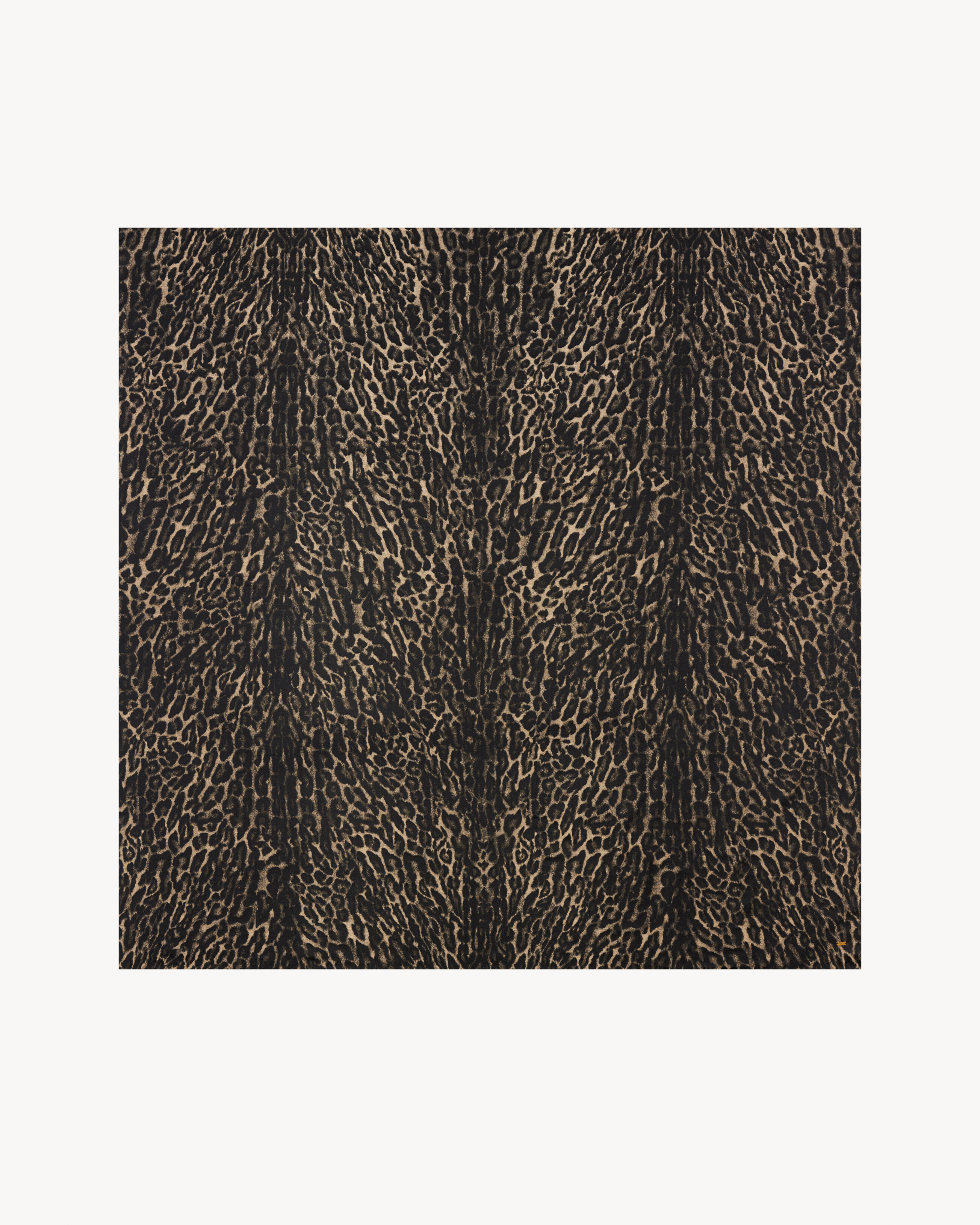 LARGE SQUARE SCARF IN LEOPARD SILK AND CASHMERE