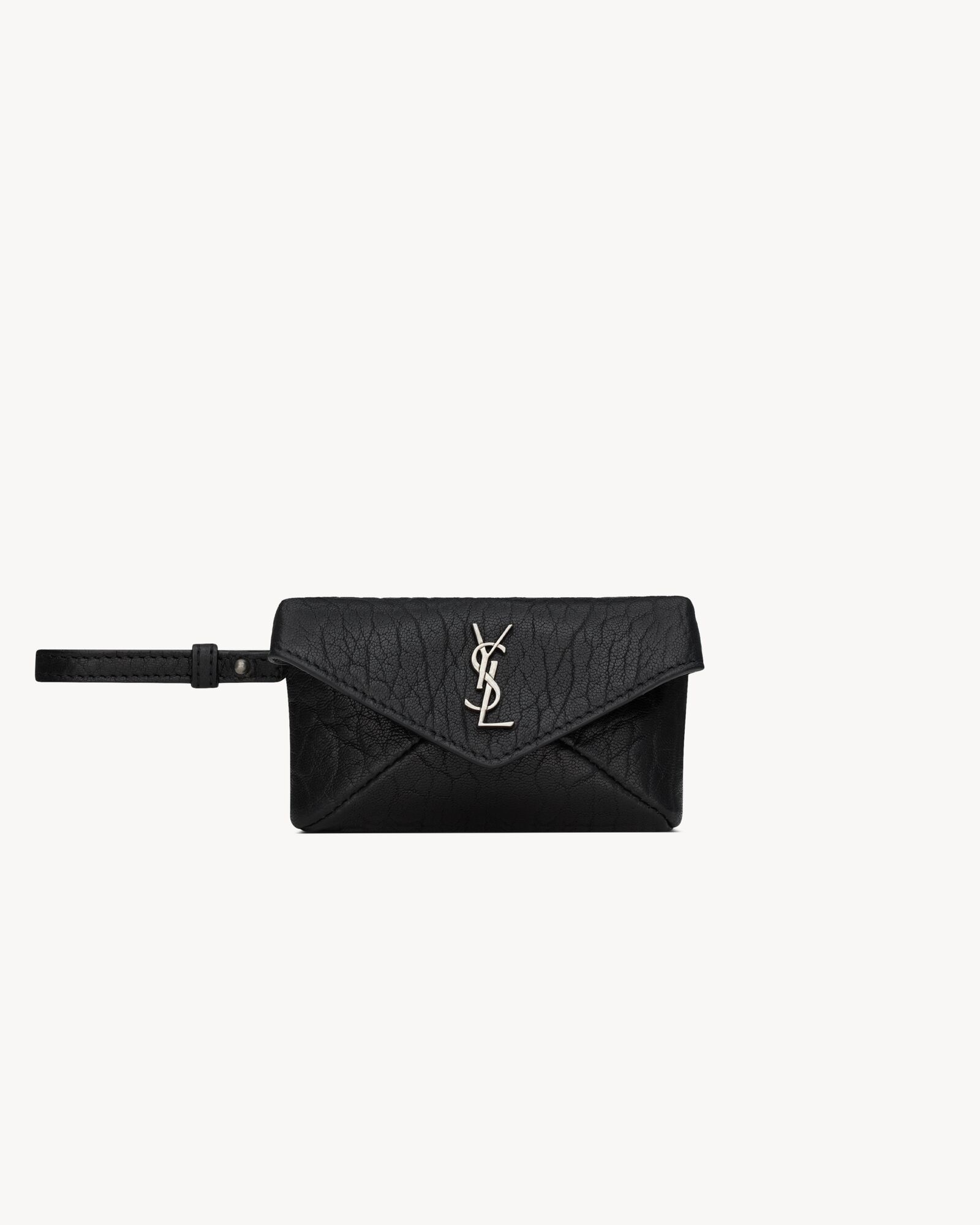 CASSANDRE micro envelope in grained leather — 843381AACIA1000