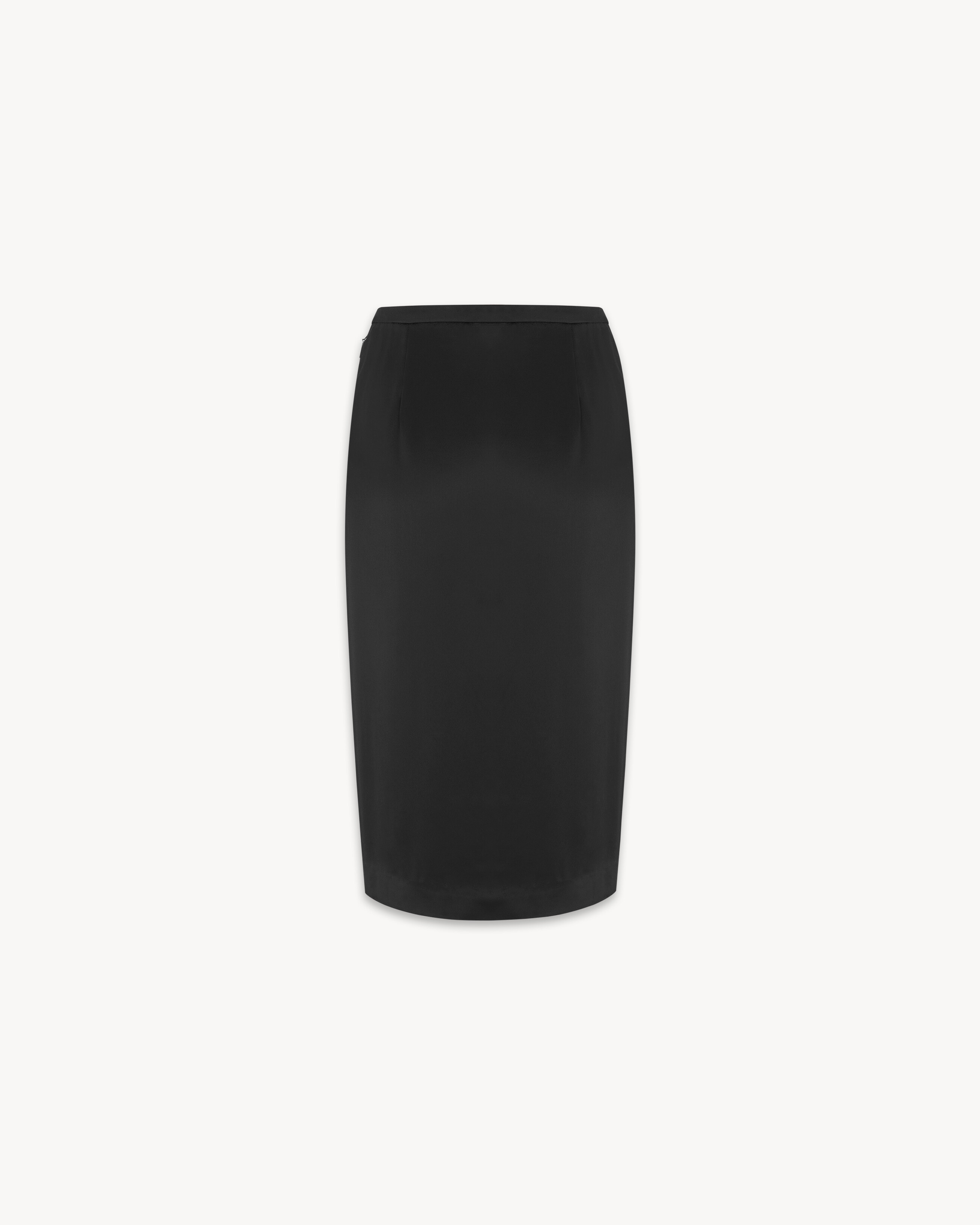 Pencil skirt in satin | Saint Laurent | YSL.com