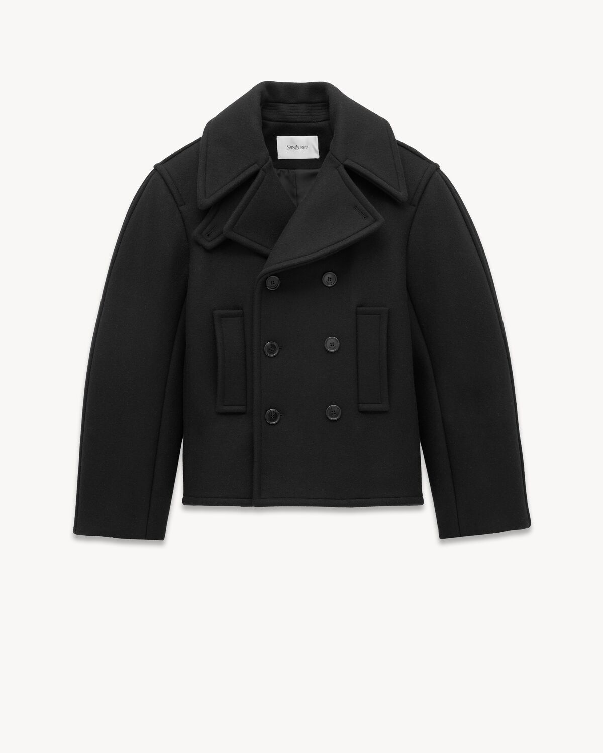 oversized peacoat in wool