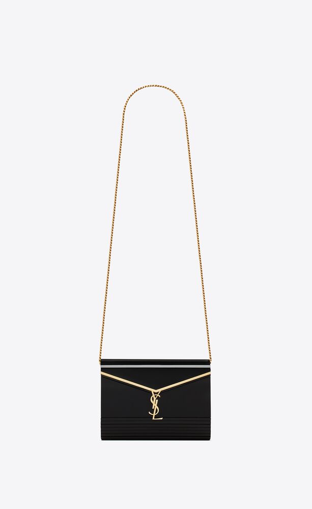 Triangle YSL Quilted Pouch Key Chain