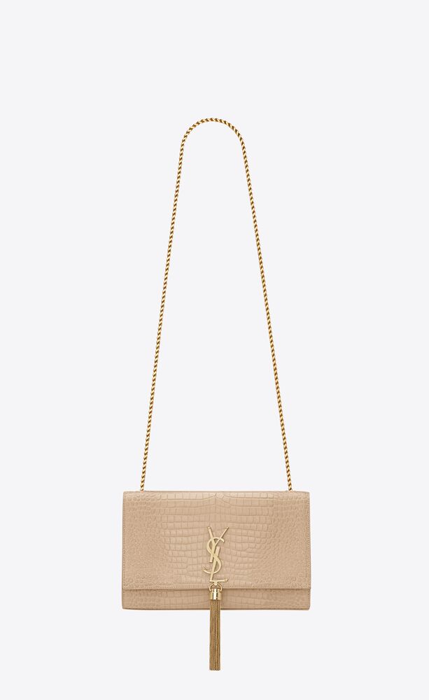 Yves Saint Laurent, Bags, Ysl Kate Medium Chain Bag With Tassel In Grain  De Poudre Embossed Leather