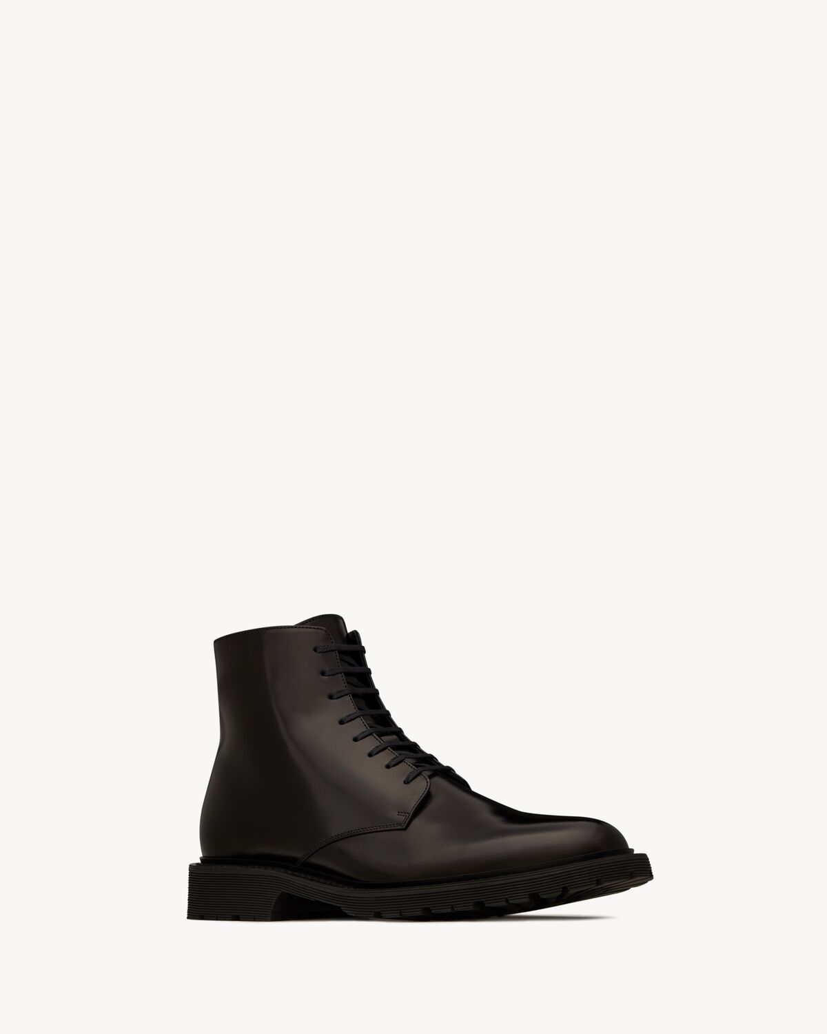 army boots in smooth leather