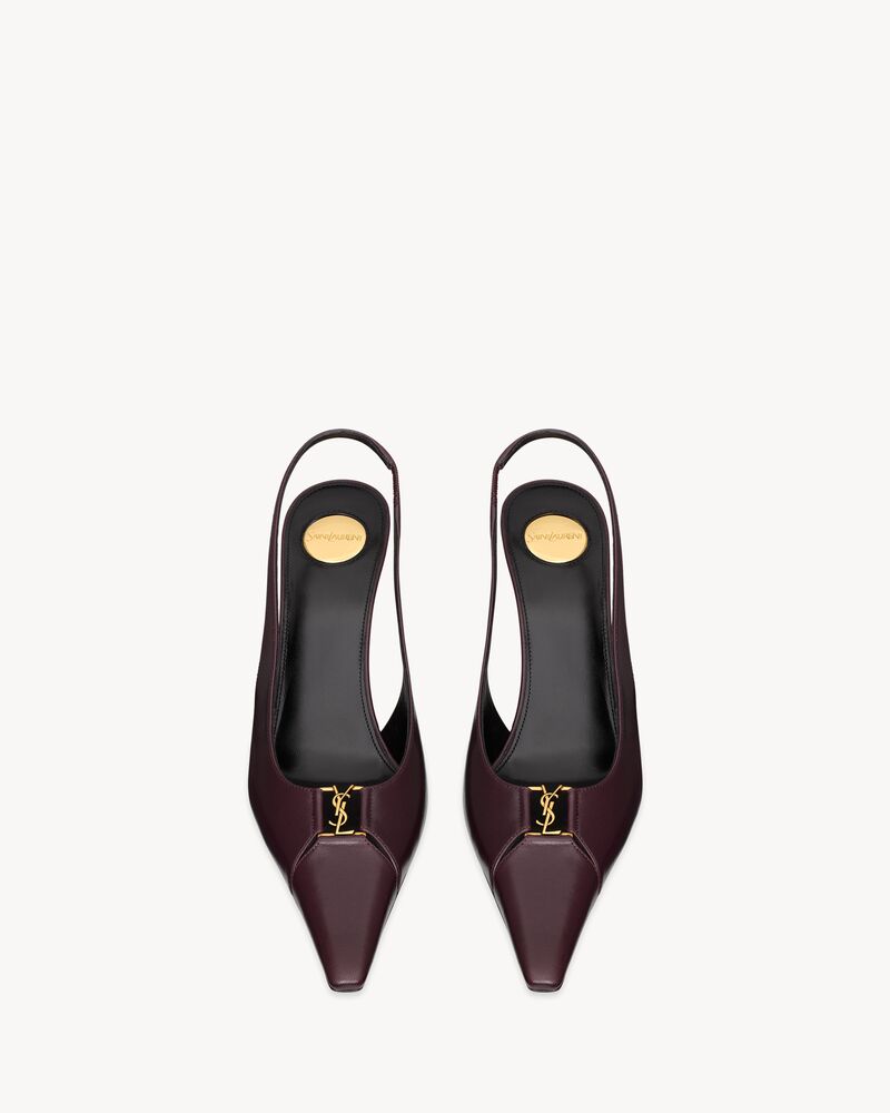 BABYLONE BRETEUIL slingback pumps in smooth leather