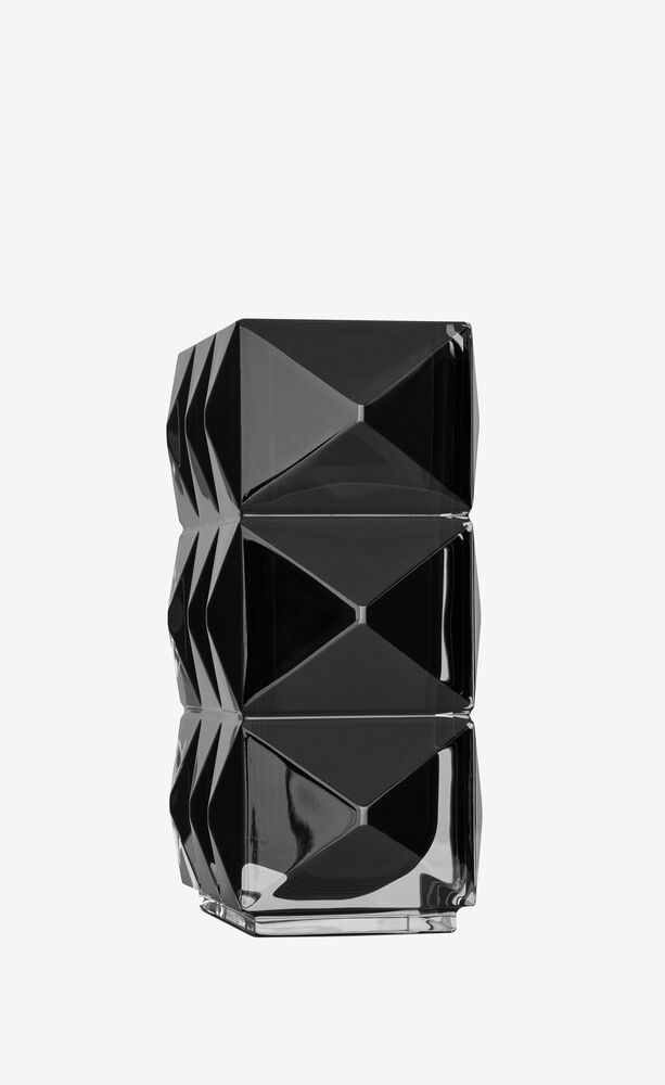 baccarat louxor vase in black crystal