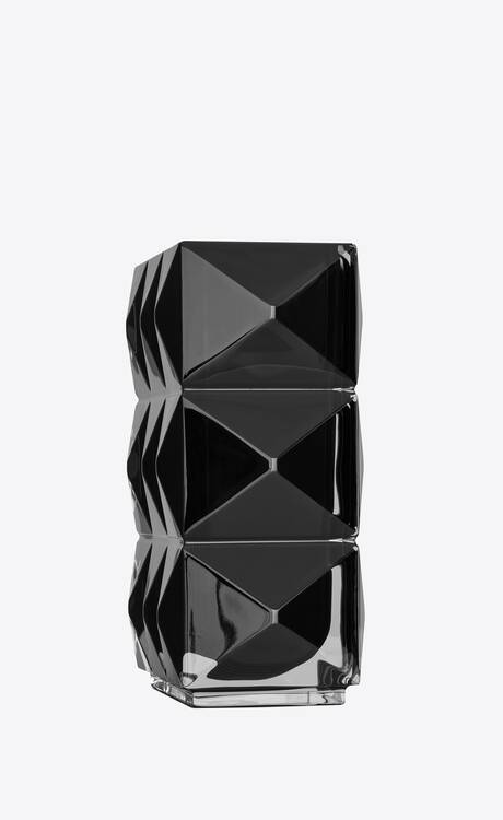 Baccarat Luxor Vase in black crystal | Saint Laurent United States
