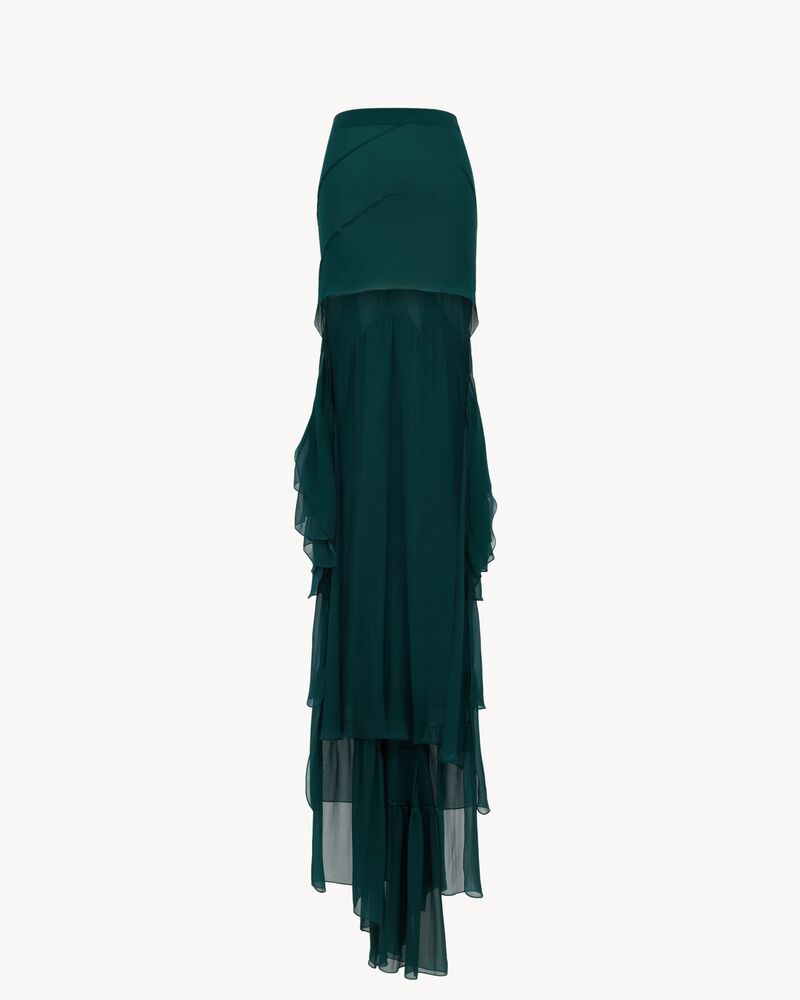 cascade skirt in silk crepe muslin