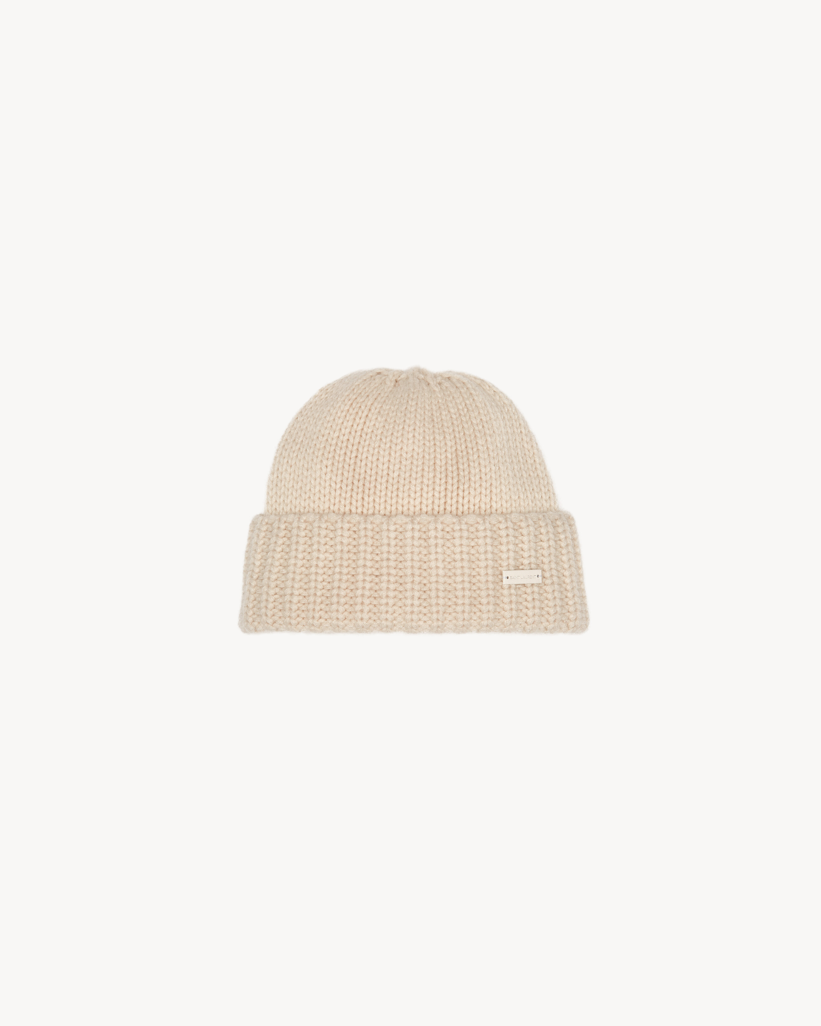 KNITTED CUFFED BEANIE IN CASHMERE