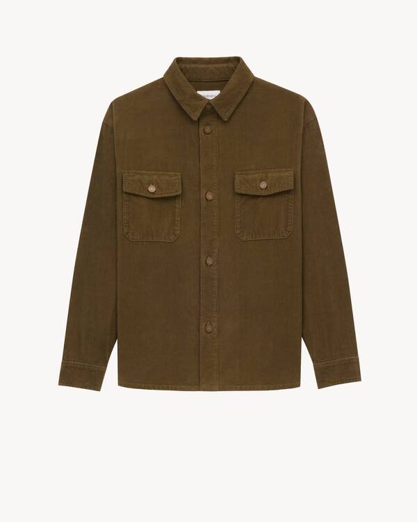 【SAINT LAURENT】cotton-corduroy ブレザー Saint Laurent Work Jacket in Cotton Canvas and Corduroy