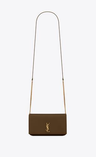 CASSANDRE PHONE HOLDER WITH STRAP IN SMOOTH LEATHER | Saint Laurent ...
