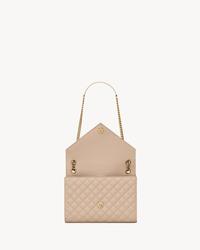 ENVELOPE MEDIUM IN QUILTED GRAIN DE POUDRE EMBOSSED LEATHER