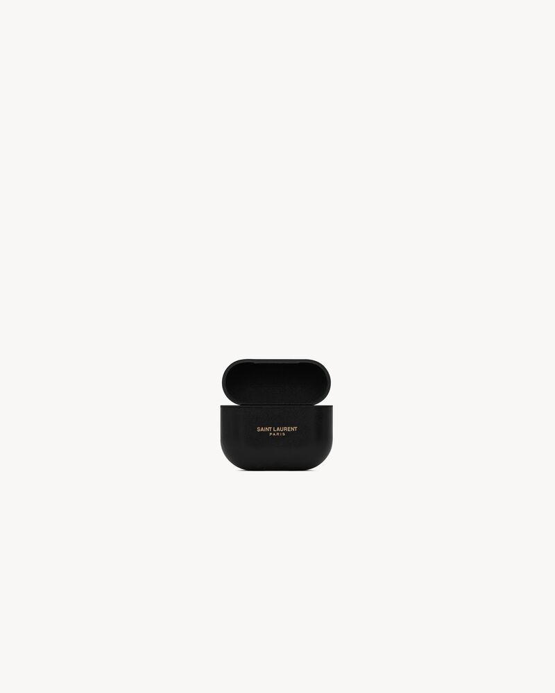 SAINT LAURENT PARIS AIRPODS HOLDER IN SMOOTH LEATHER