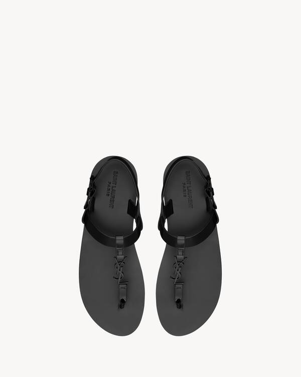 サンダル・ミュール Saint Laurent SANDAL (8076421TV00 1000) Saint Laurent(サンローラン) サンダル・ミュール(レディース