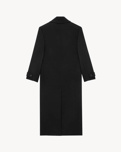イヴ・サンローラン エポレット付きスタンドカラーのロングコート Thumbnail-835063Y060R1005_B.