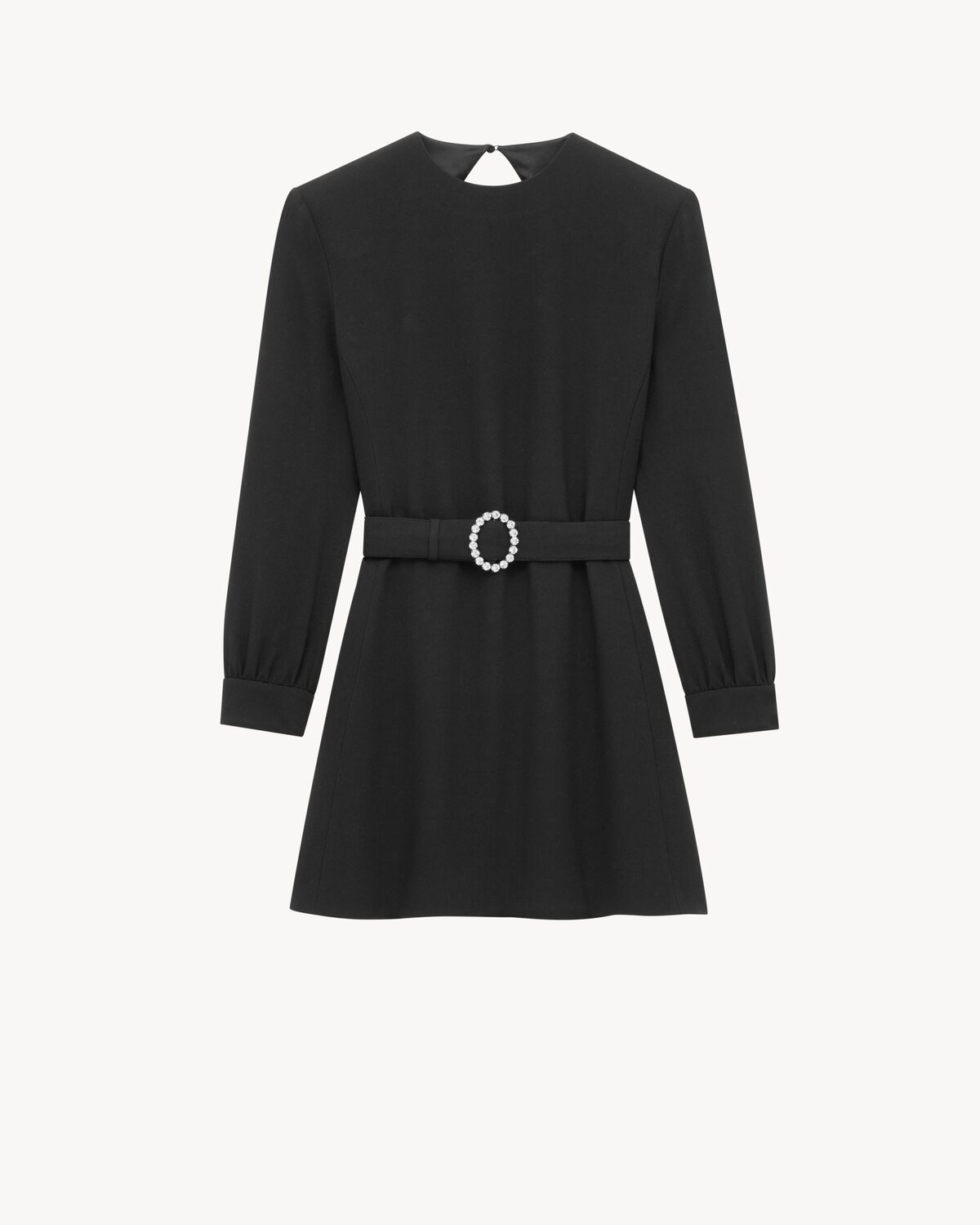 backless mini dress in sable saint laurent
