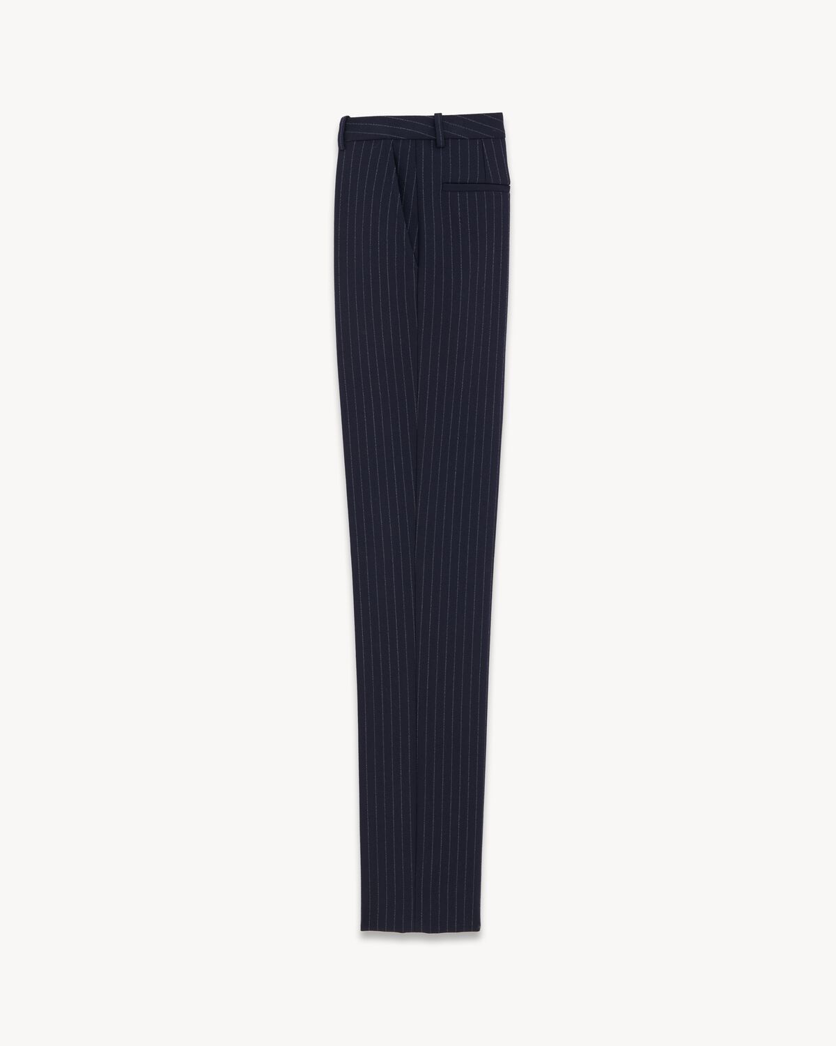 high-waisted pants in RIVE GAUCHE striped flannel