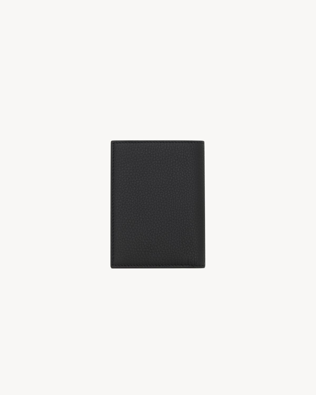tiny cassandre credit card wallet in grained leather