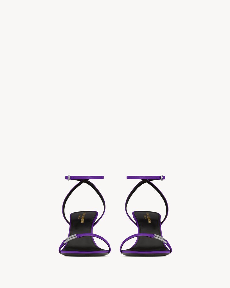 KITTY SANDALS 70 IN BROWN SHINY LEATHER