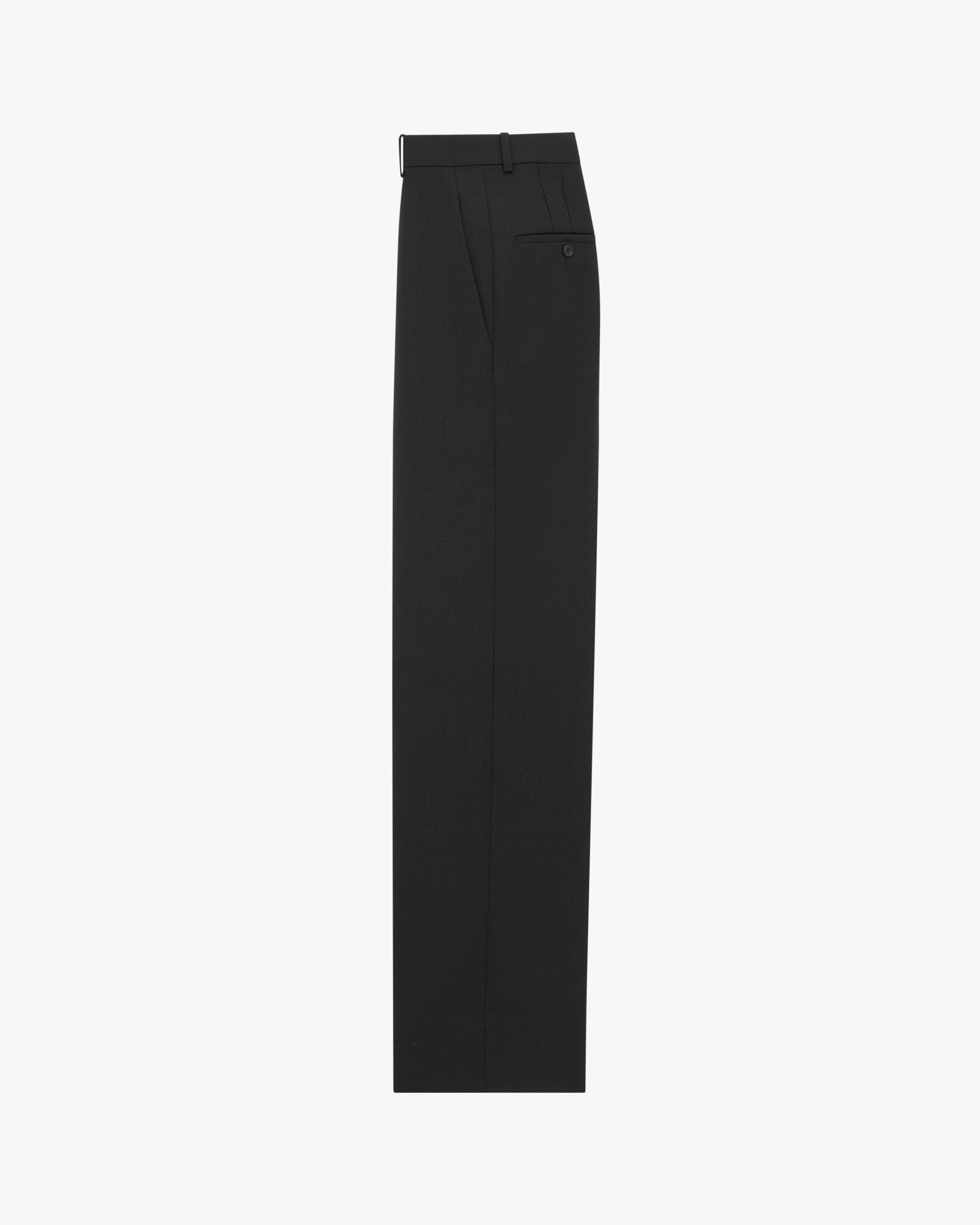 high-rise pants in wool | Saint Laurent | YSL US