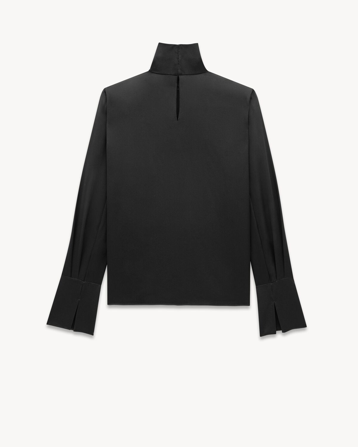 Turtleneck blouse in silk satin | Saint Laurent | YSL.com