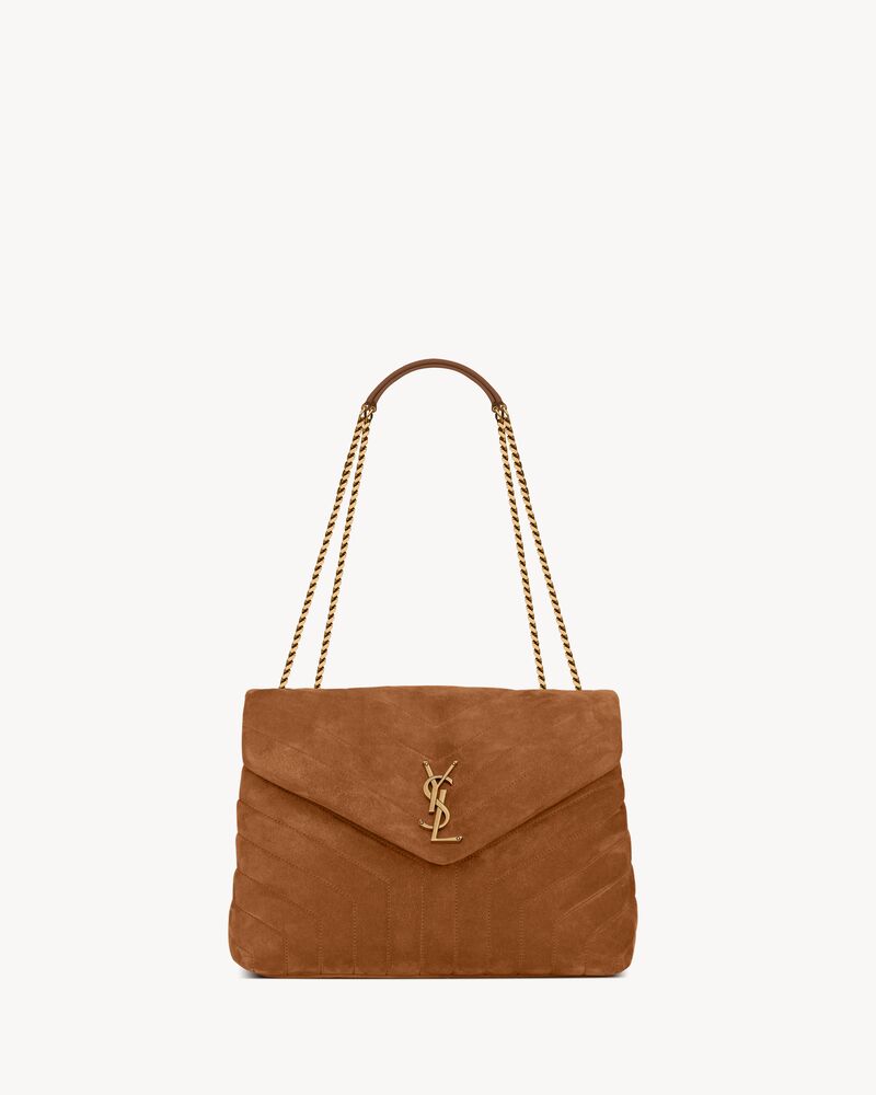 LOULOU MEDIUM TASCHE AUS „Y“-FÖRMIG GESTEPPTEM WILDLEDER