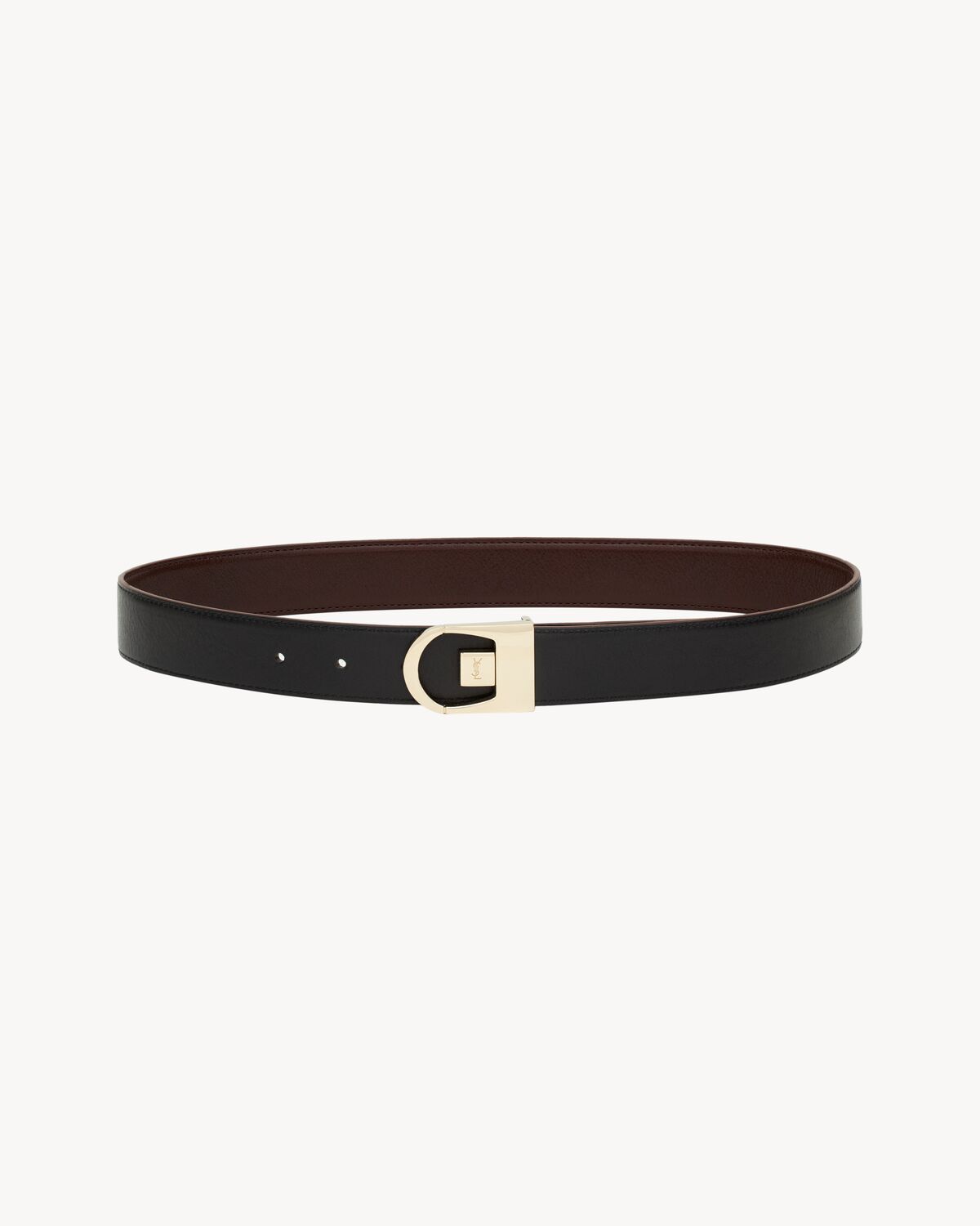 reversible belt in smooth leather