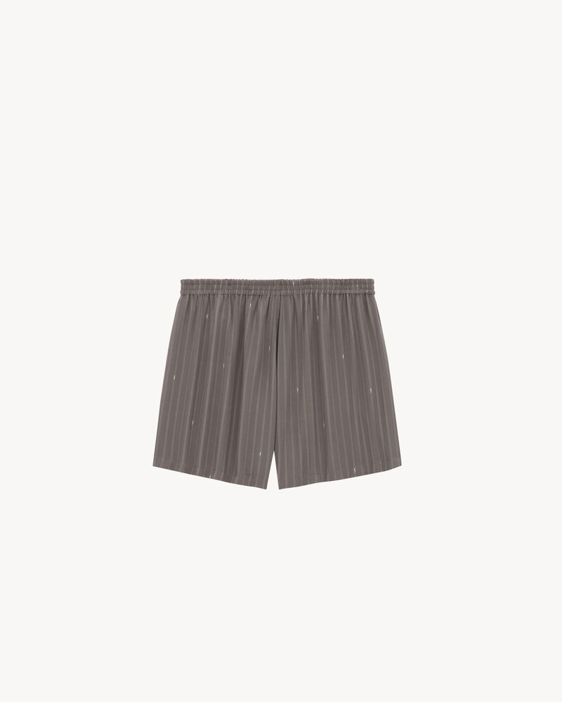 Short CASSANDRE en crêpe de Chine rayée