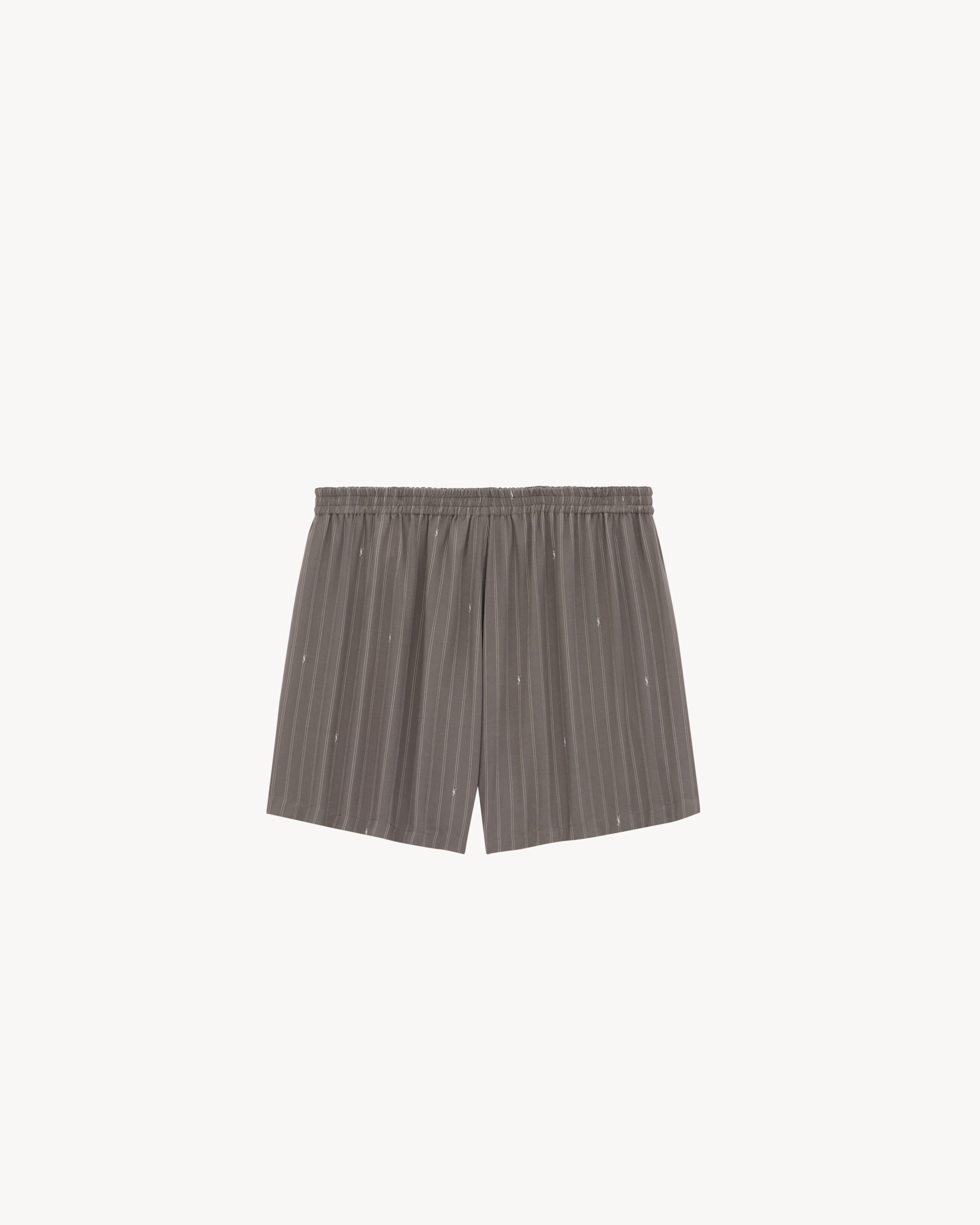 CASSANDRE shorts in striped silk crepe de chine