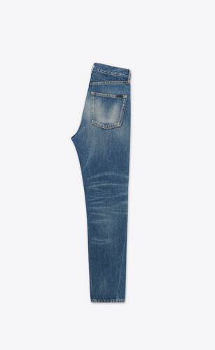 authentische slim-fit-jeans aus denim in deauville beach blue