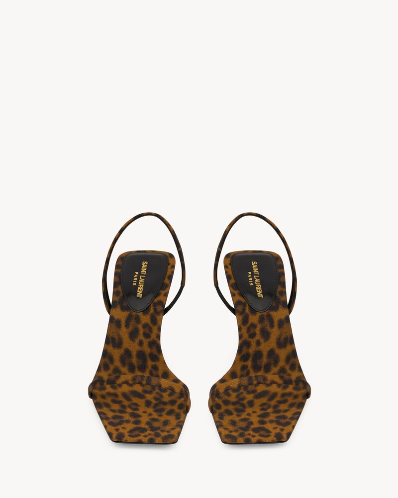 JASPE sandals in leopard grosgrain