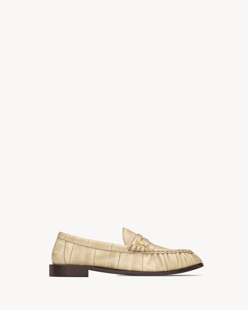 le loafer penny slippers in eel