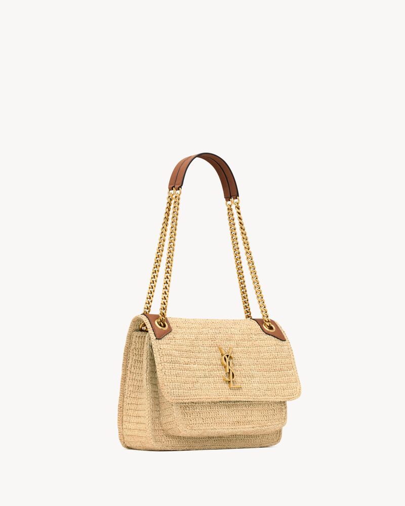 NIKI medium in raffia in Beige | Saint Laurent | YSL EN-US